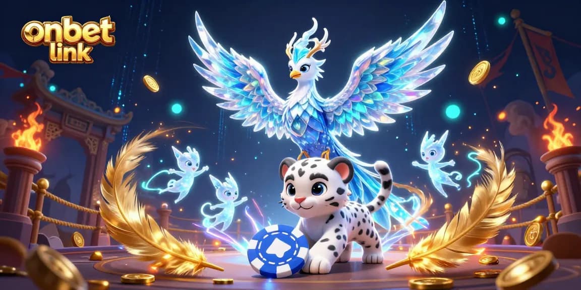 Experience the thrill of onbet link with a vibrant 3D casino scene featuring mythical characters and engaging game elements.