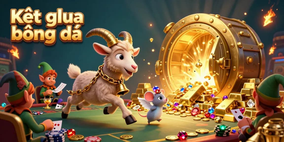 Kết quả bóng đá at a vibrant sports betting scene with Krampus and lively characters engaged in action.