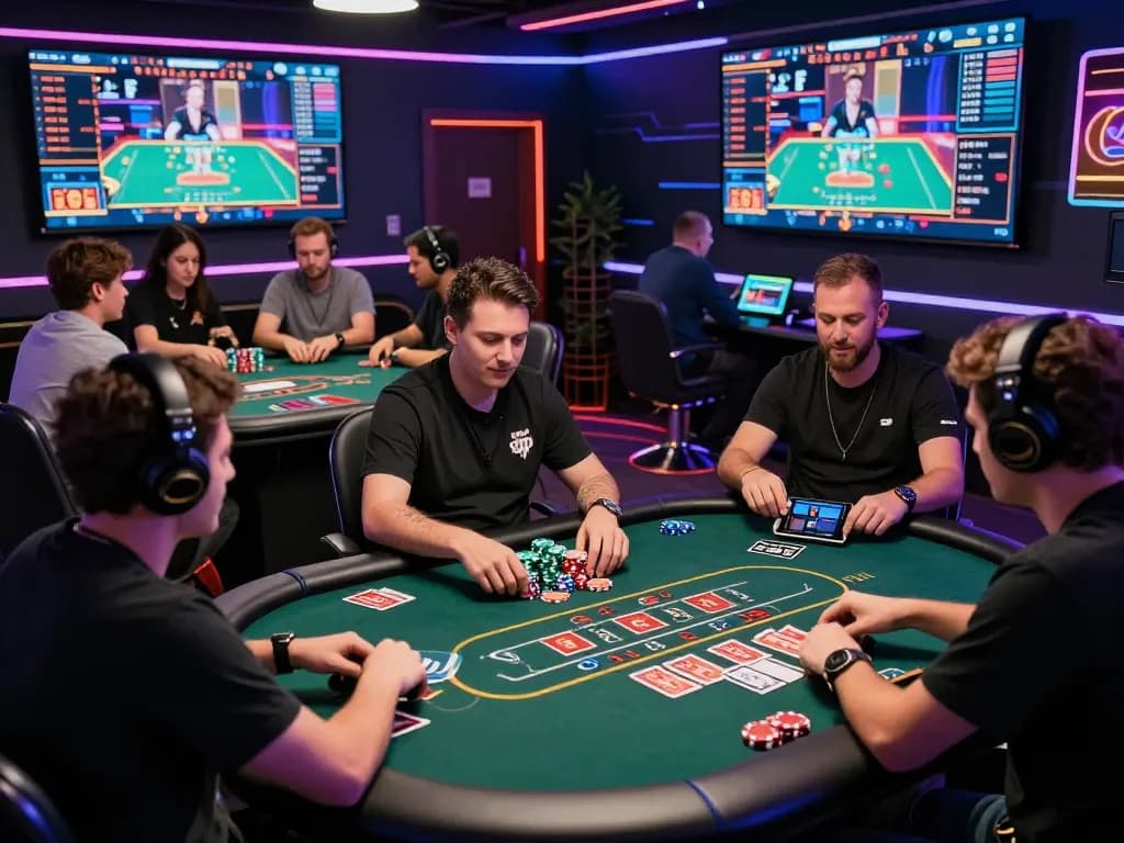 Enthusiastic players enjoying rik vip gaming environment with vibrant online casino atmosphere.