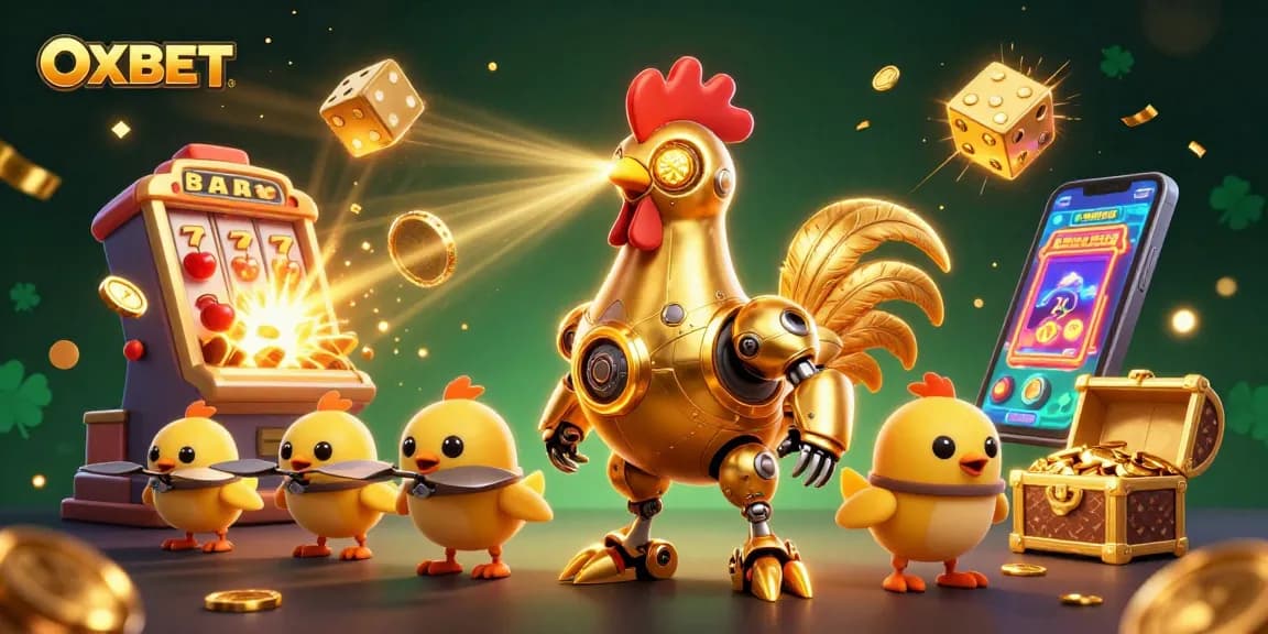 Bet on exciting OXBET games with vibrant 3D visuals and dynamic elements representing a thrilling casino experience.