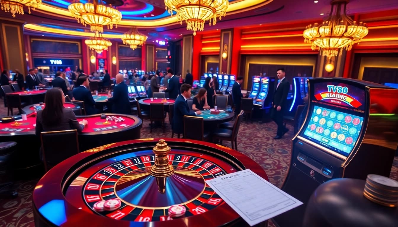 TV88 players celebrating as they win at a vibrant roulette table during a thrilling casino experience.