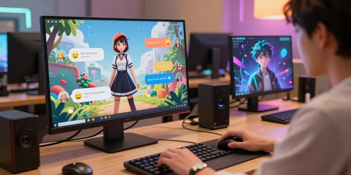Interactive digital scene showcasing ai hentai chat with animated characters and vibrant conversation elements.
