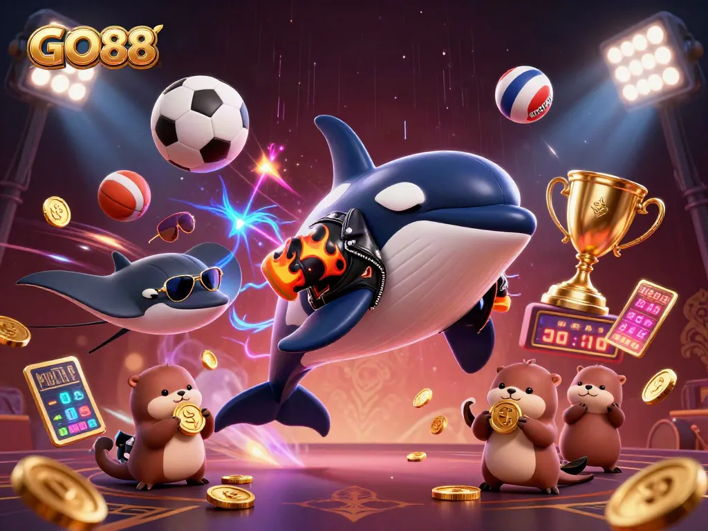 Engage with GO88 while enjoying thrilling online gaming and vibrant visuals of fun characters.