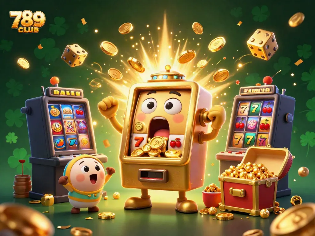 Experience the thrilling jackpot of 789CLUB with animated slot machines and colorful casino elements!