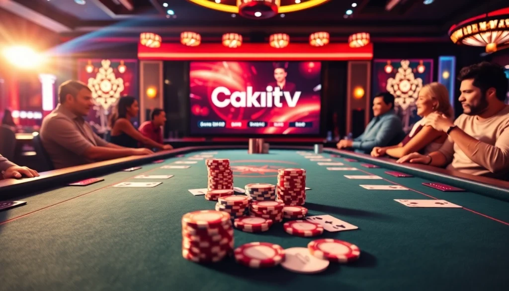 CakhiaTV streaming poker action with engaging gameplay and vibrant casino atmosphere.