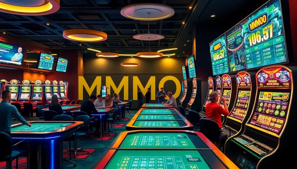 MMOO online betting platform showcasing vibrant gaming environments and engaging players.
