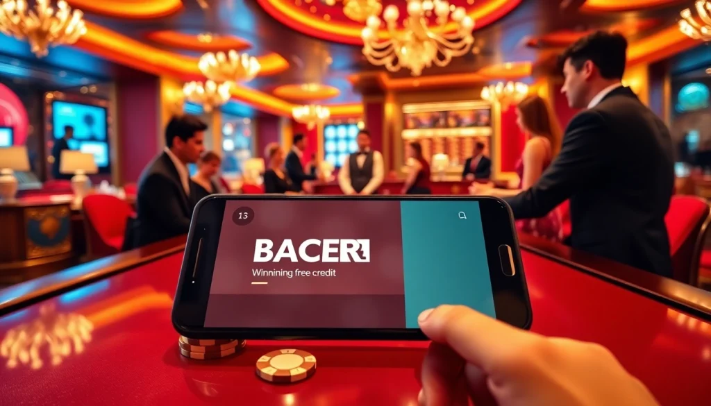 Engaging in free credit baccarat at a vibrant casino table with professional dealers.