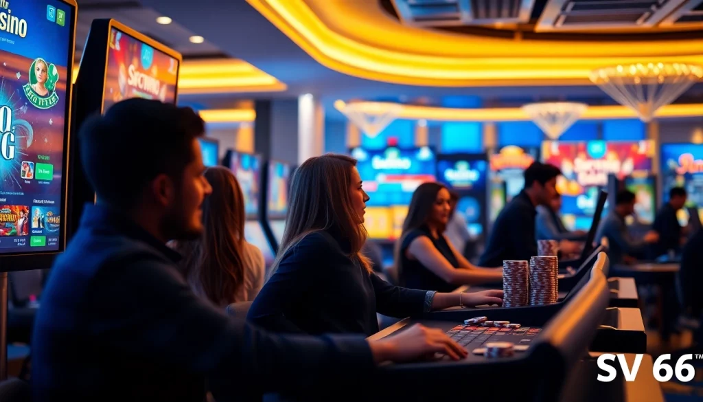 SV 66 online gaming platform with vibrant casino atmosphere and diverse game options.