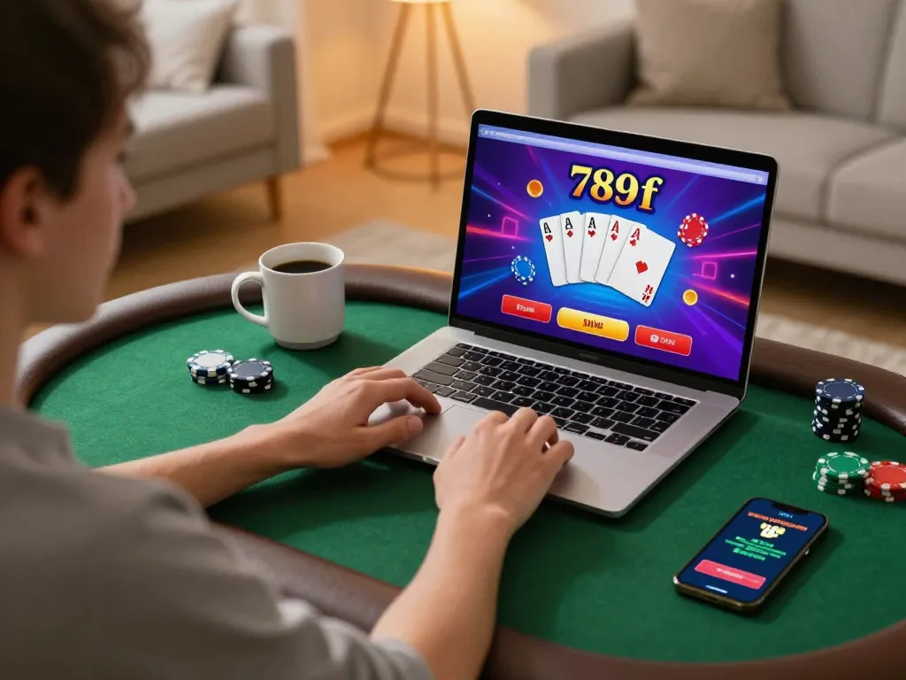 Engaged player experiencing thrilling gameplay on the 789f online casino platform
