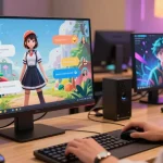 Interactive digital scene showcasing ai hentai chat with animated characters and vibrant conversation elements.